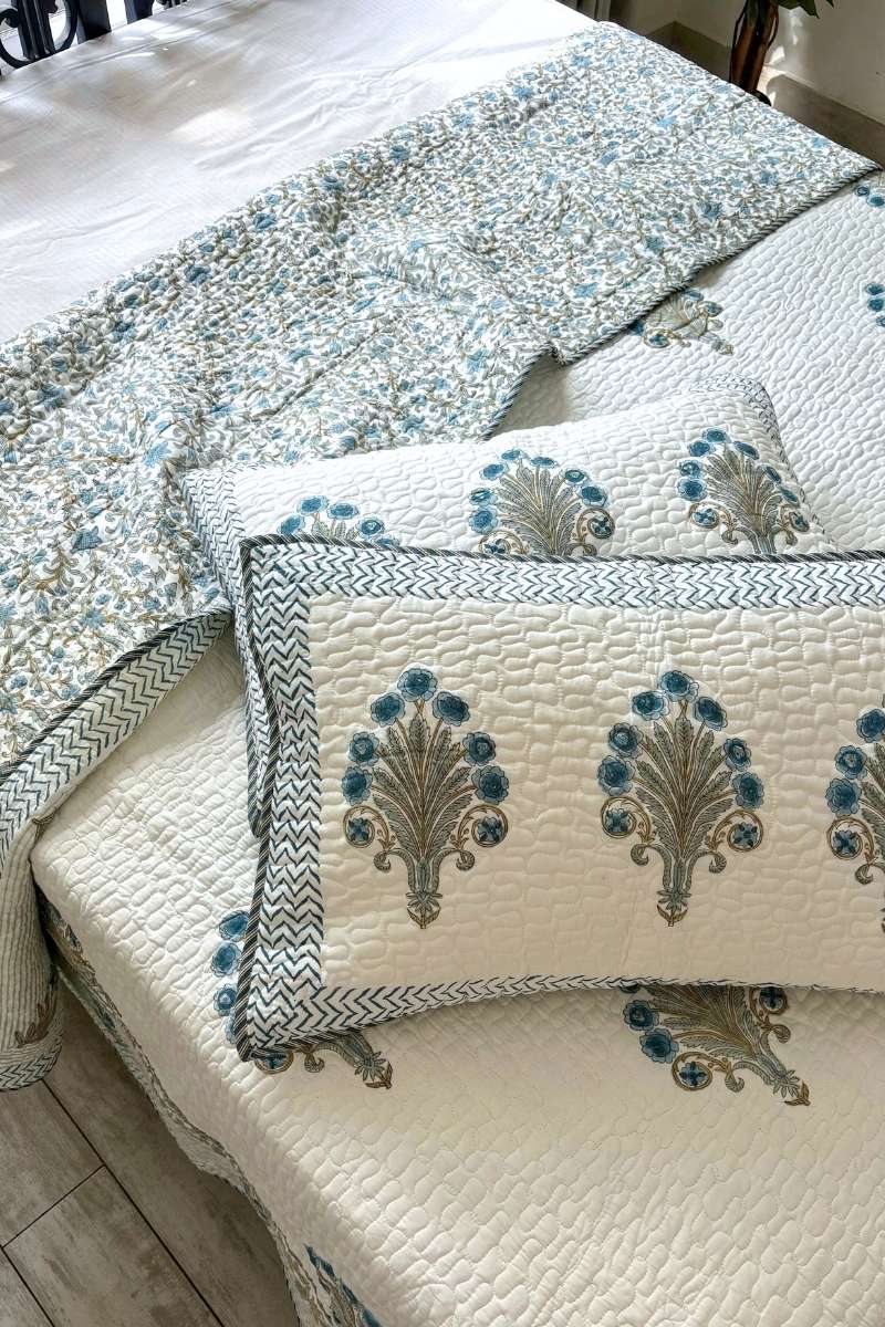 Jaipur Block Prints, Block print bedding, Quilted Bedcovers Jaipur, Quilts 