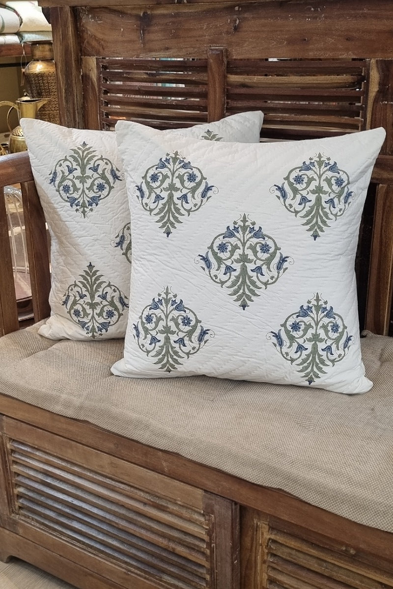 Banaras Block Print Cushion Cover