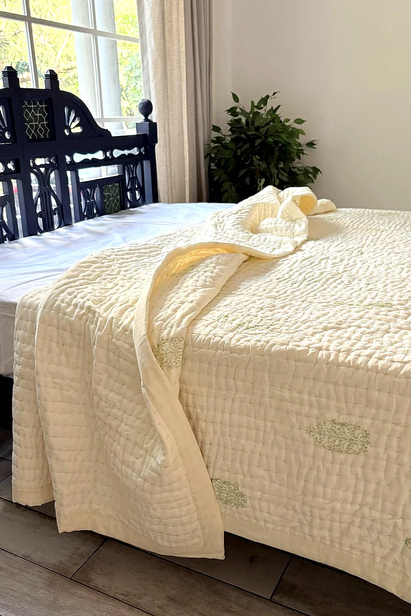 Carol Green Block Print Quilt