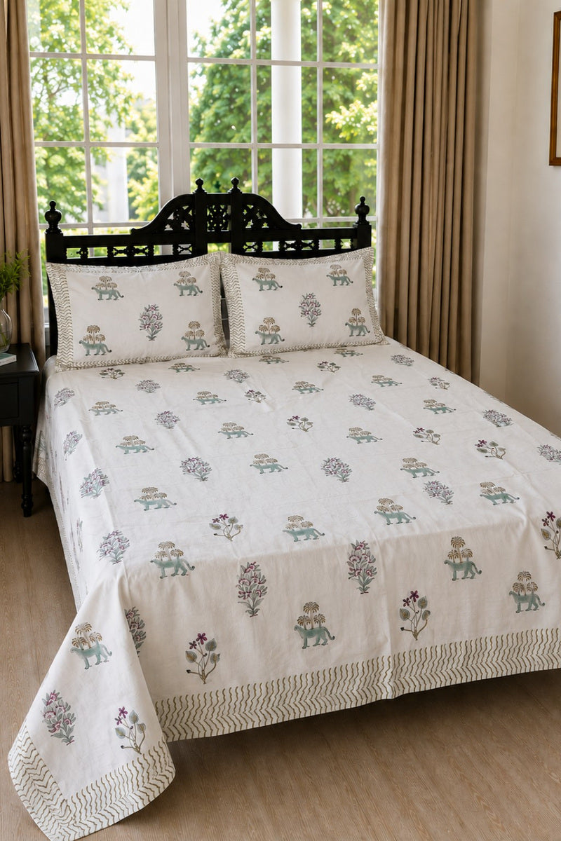 Cotton Block Print Bedsheets 