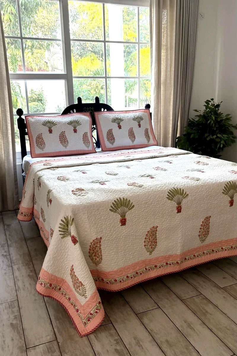 Jaipur Block Prints, Block print bedding, Quilted Bedcovers Jaipur, Quilts 