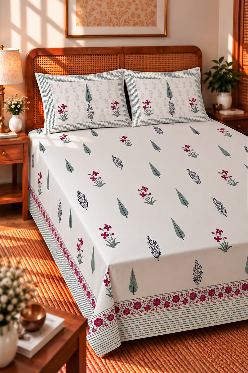Cyprus Flora Bedsheet Set