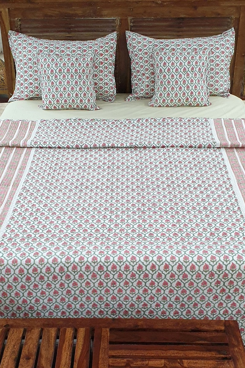 Ashiyana Block Print Quilted Bedspread Set