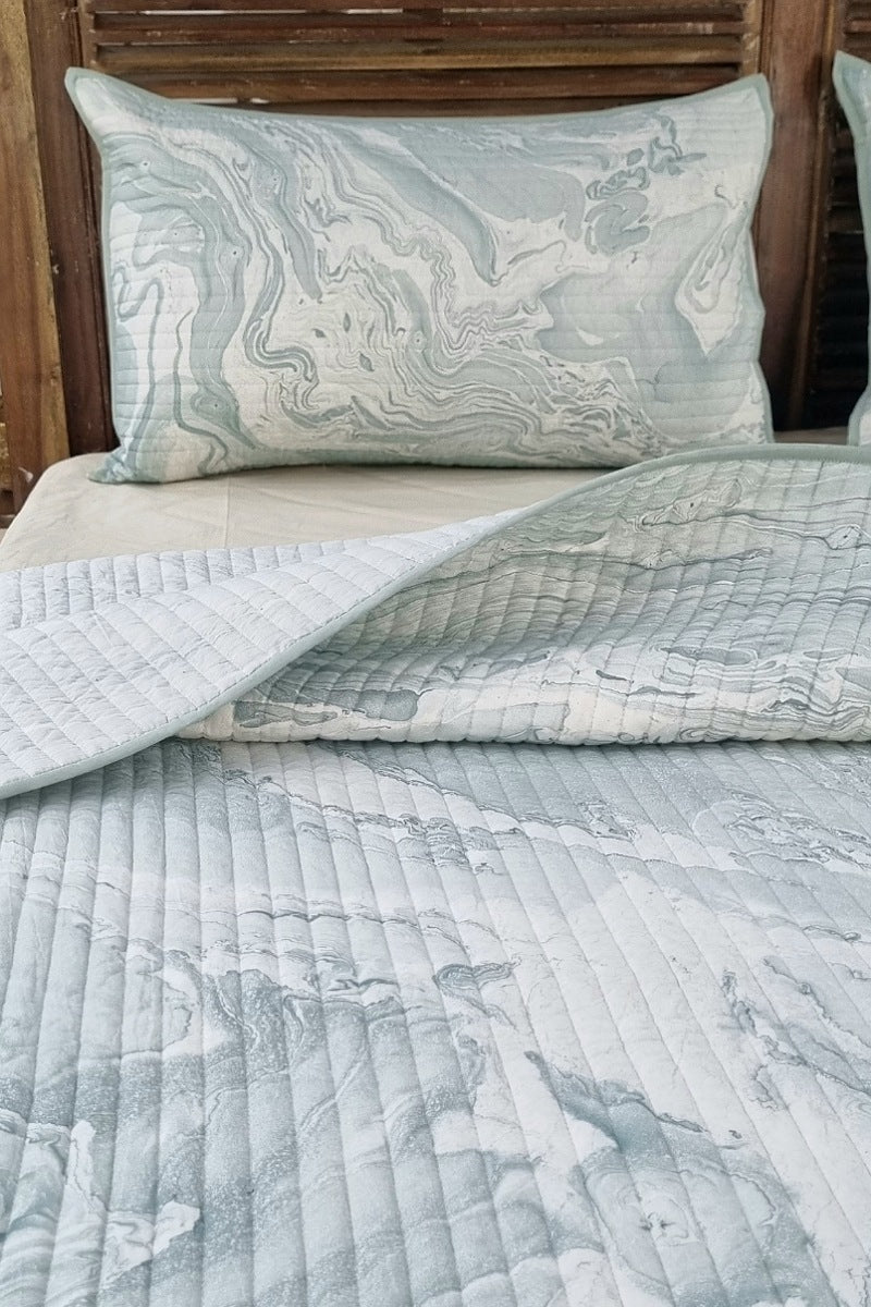 Mistaya Marble World Quilted Bedspread Set