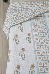 Nitya Block Print Quilted Bedspread Set