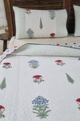 Jalan Bagh Block Print Quilted Bedspread Set