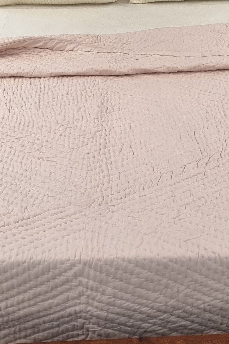 Burnt Peach Solid Summer Quilt