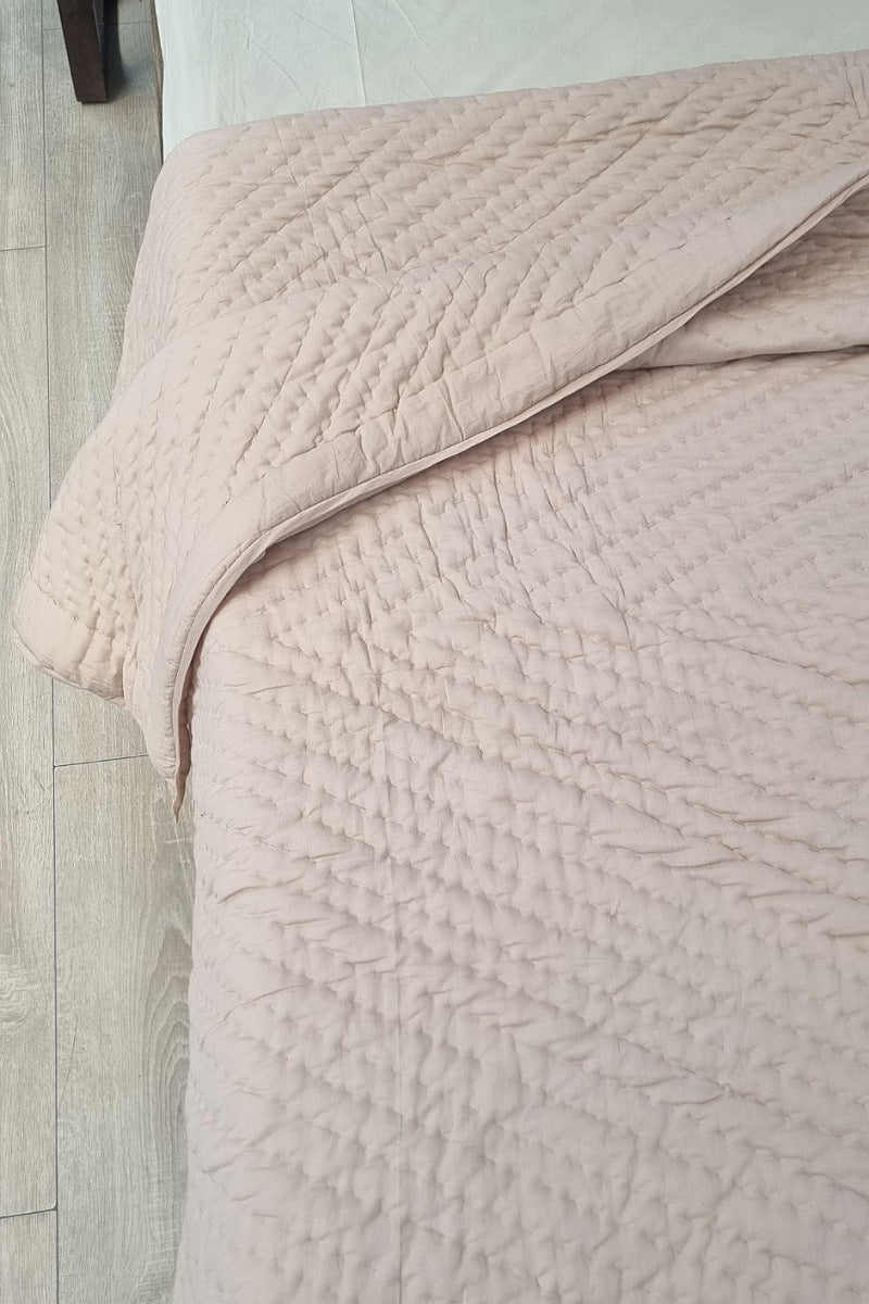 Burnt Peach Solid Summer Quilt