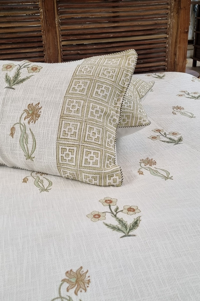 Tara Woven Block Print Bedspread Set