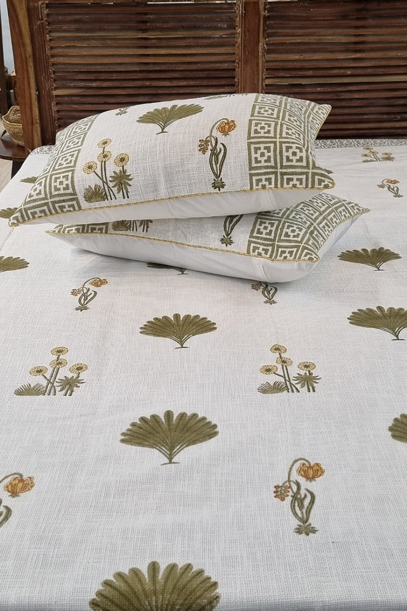 Manara Woven Block Print Bedspread Set