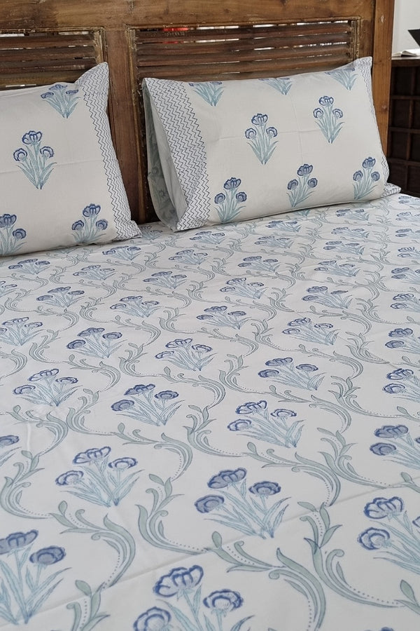 Mirage Block Print Bedsheet Set