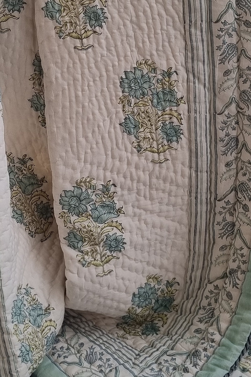 Tealy Block Print Quilt