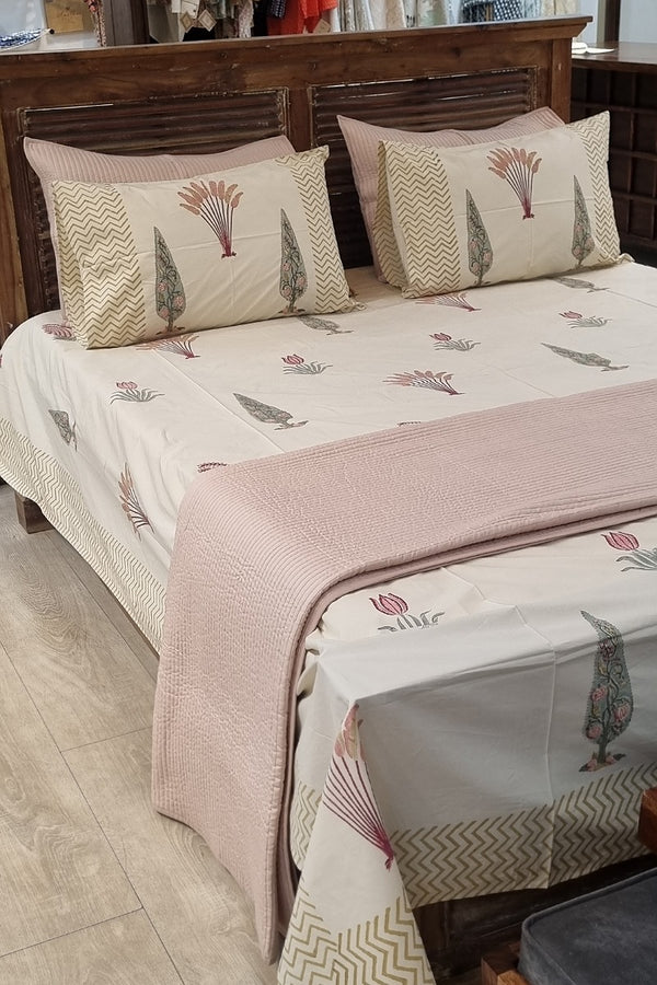 Mahal Pine Block Print Bedding Set