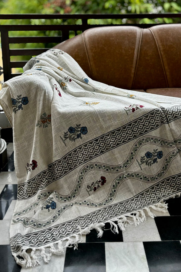 Lavan Block Print Throw