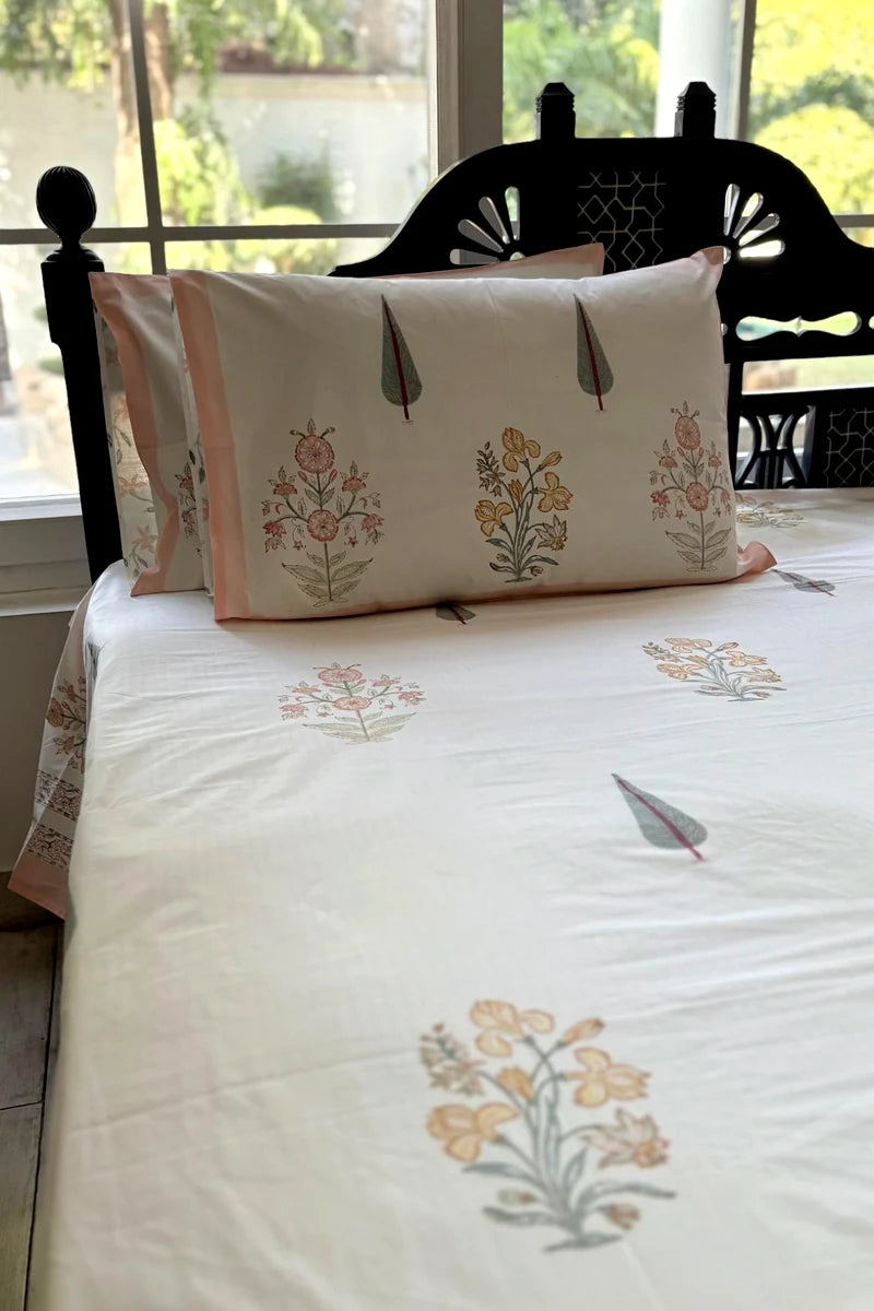 Kasuma Block Print Bedsheet Set