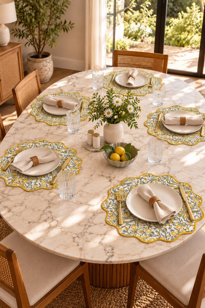 Khetri Scalloped Placemats (Set of 6)
