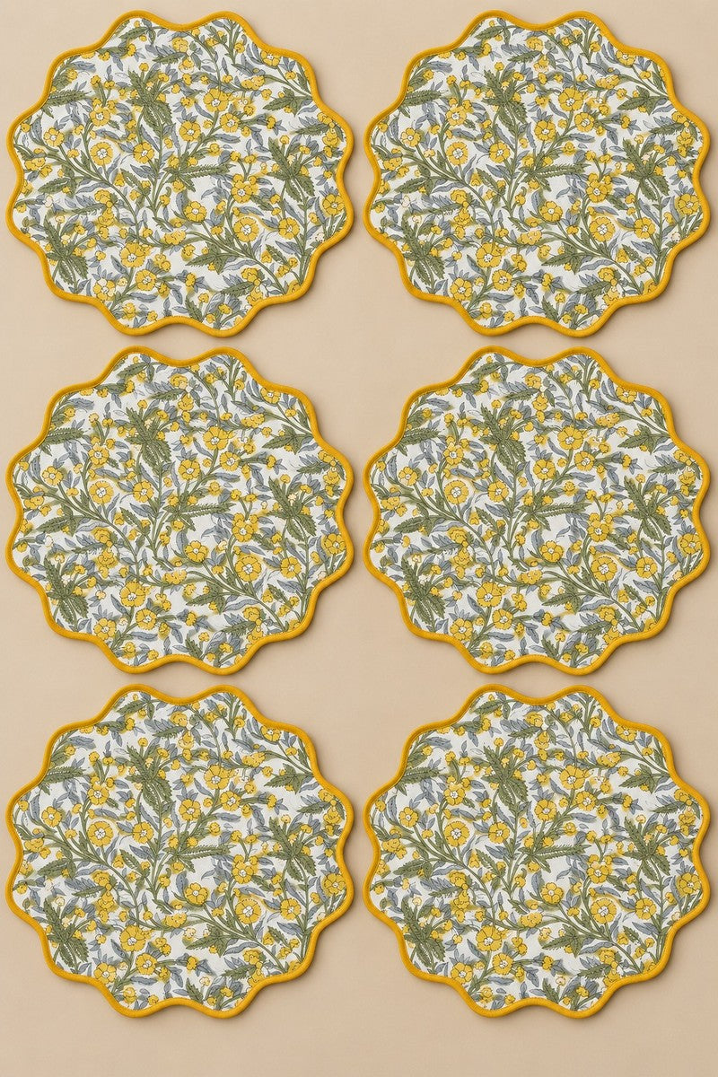 Khetri Scalloped Placemats (Set of 6)