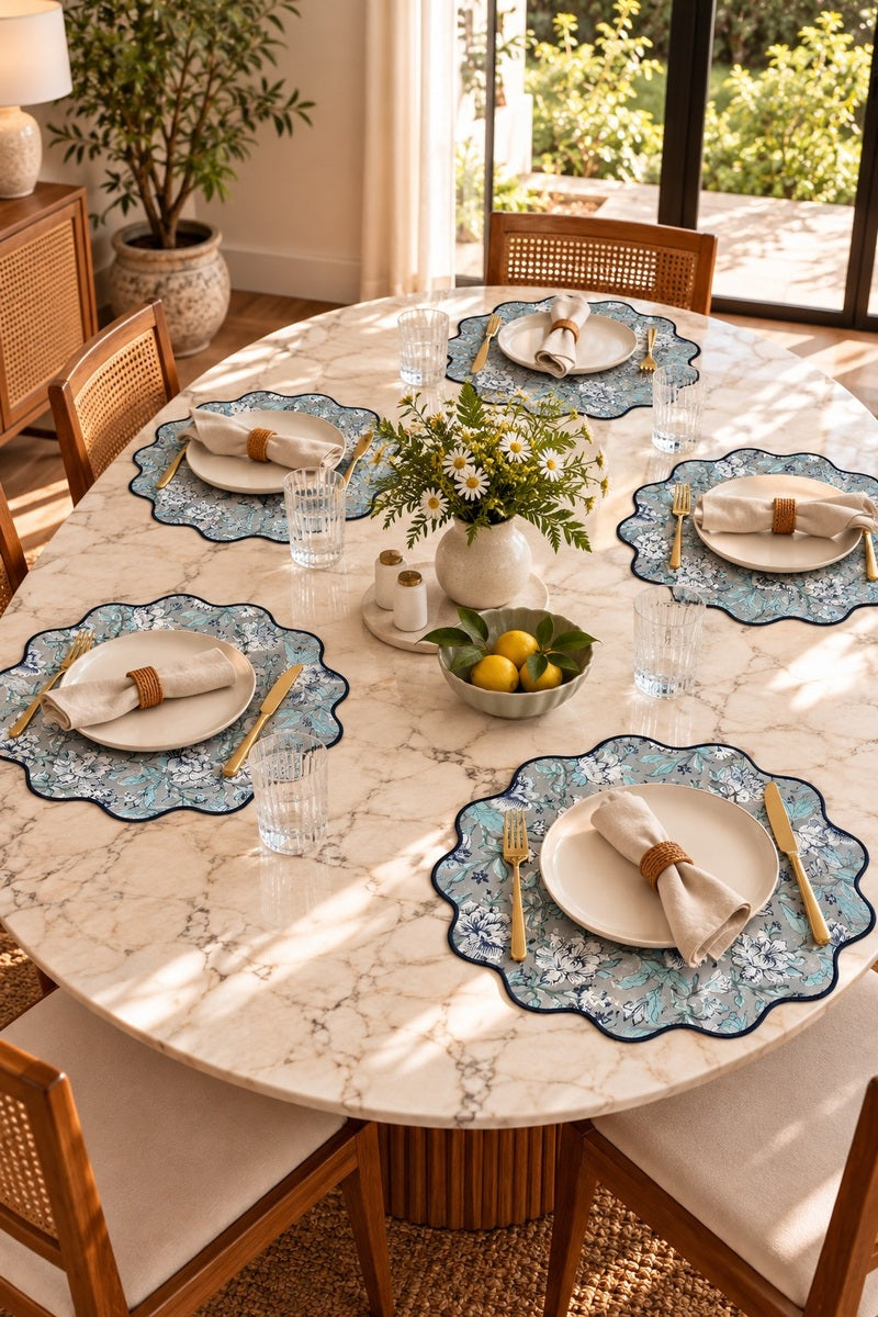 Lagoon Scallop Placemats (Set of 6)