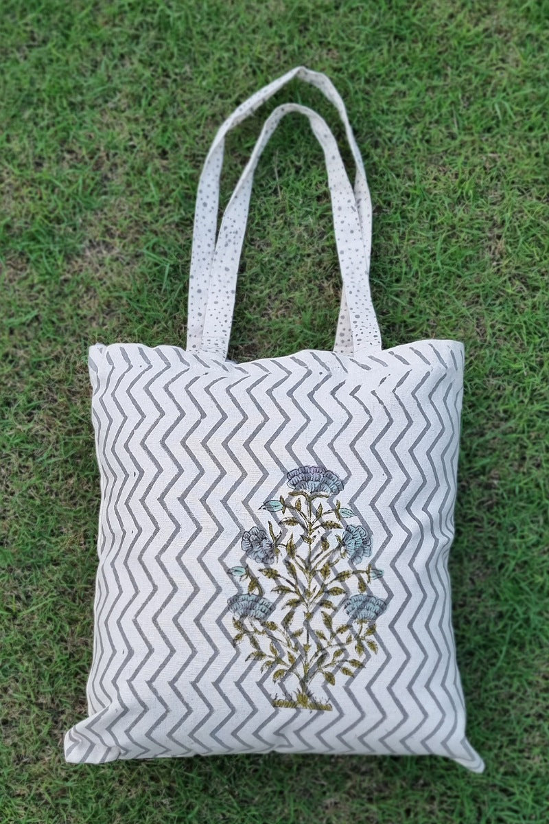 Laki Block Print Tote Bag