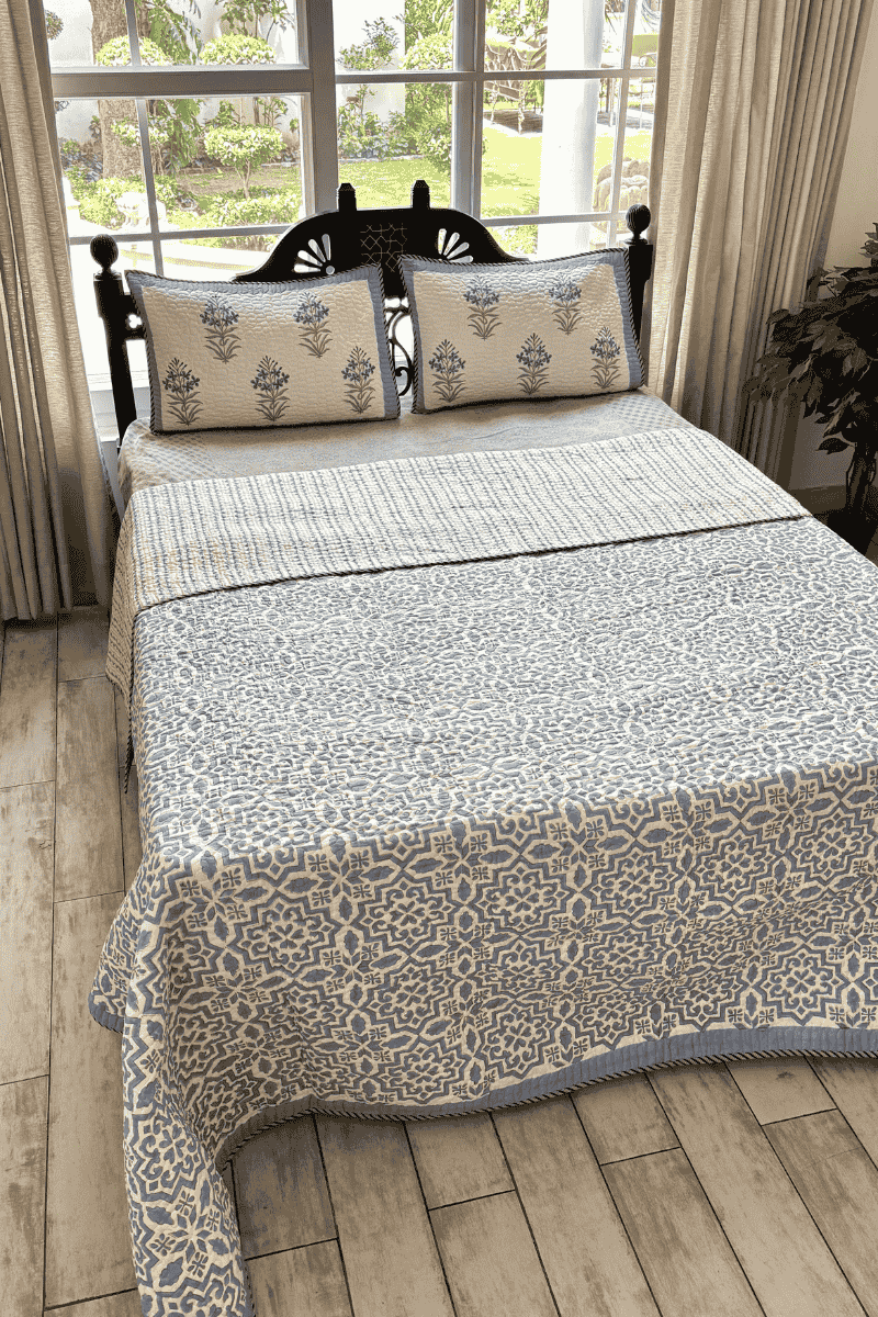 Jaipur Block Prints, Block print bedding, Quilted Bedcovers Jaipur, Quilts 