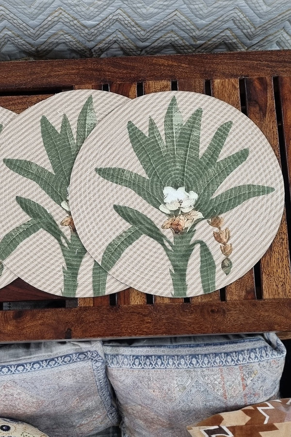 Luxor Flora Round Place Mats