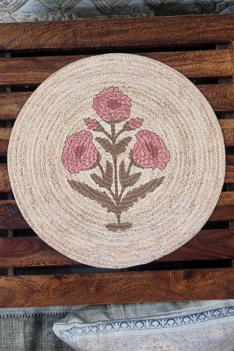 Luxor Poppy Round Place Mats