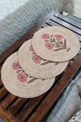 Luxor Poppy Round Place Mats