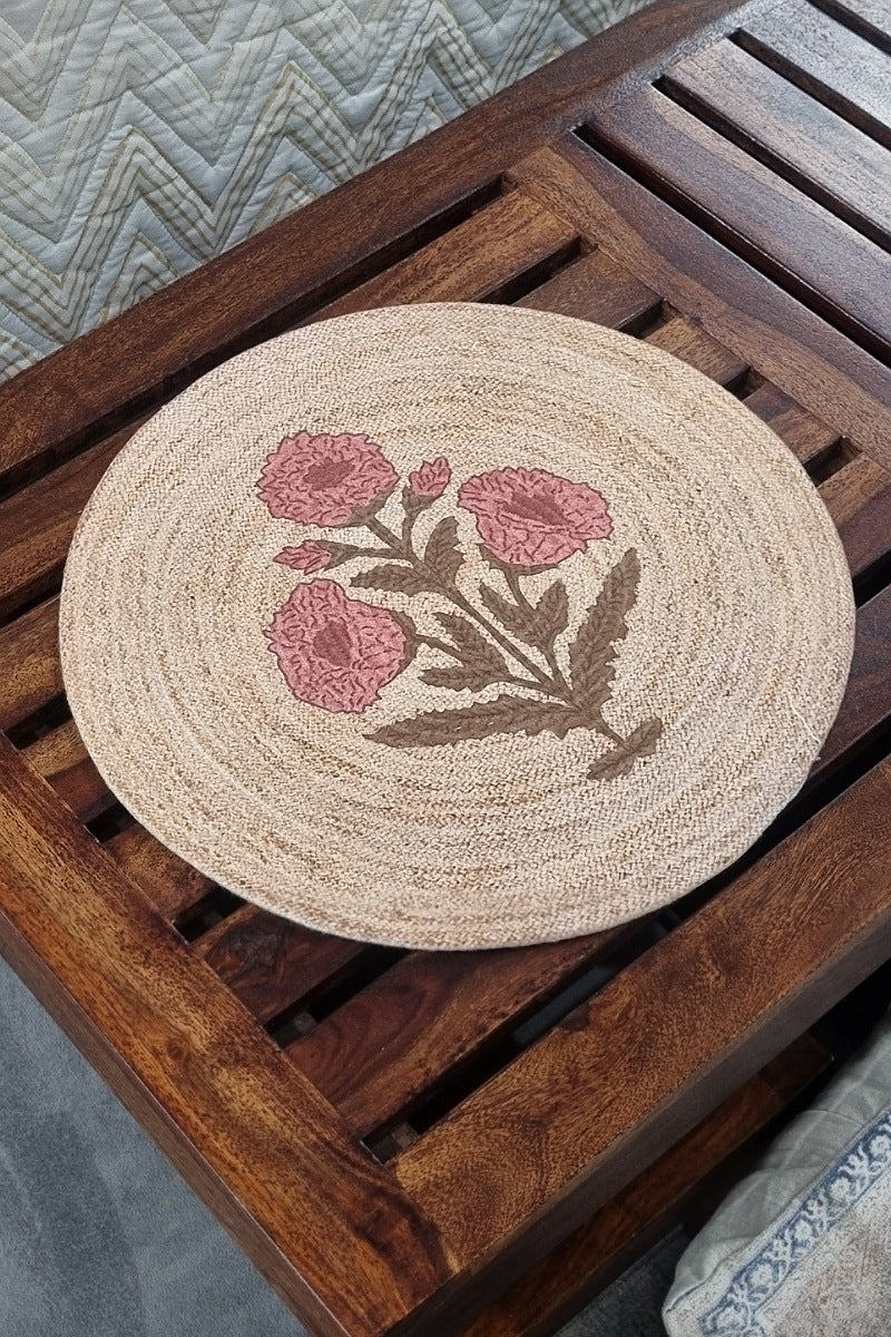 Luxor Poppy Round Place Mats