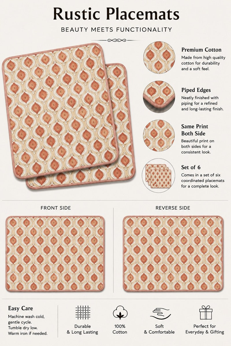 Cotton Printed Placemat set