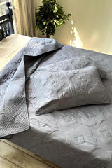 Mahrez Solid Luxury Quilted Bedcover Set