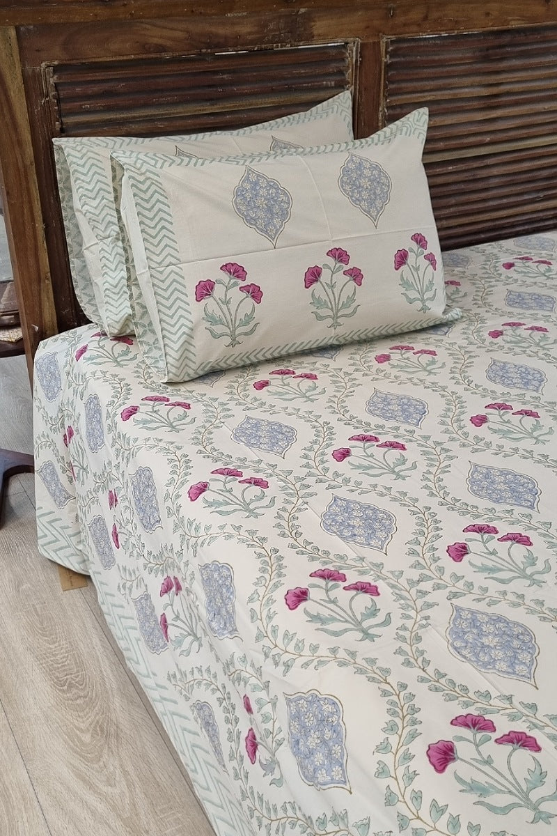 Malhar Block Print Bedsheet Set