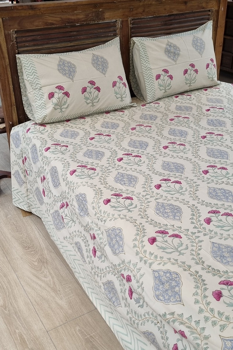 Malhar Block Print Bedsheet Set