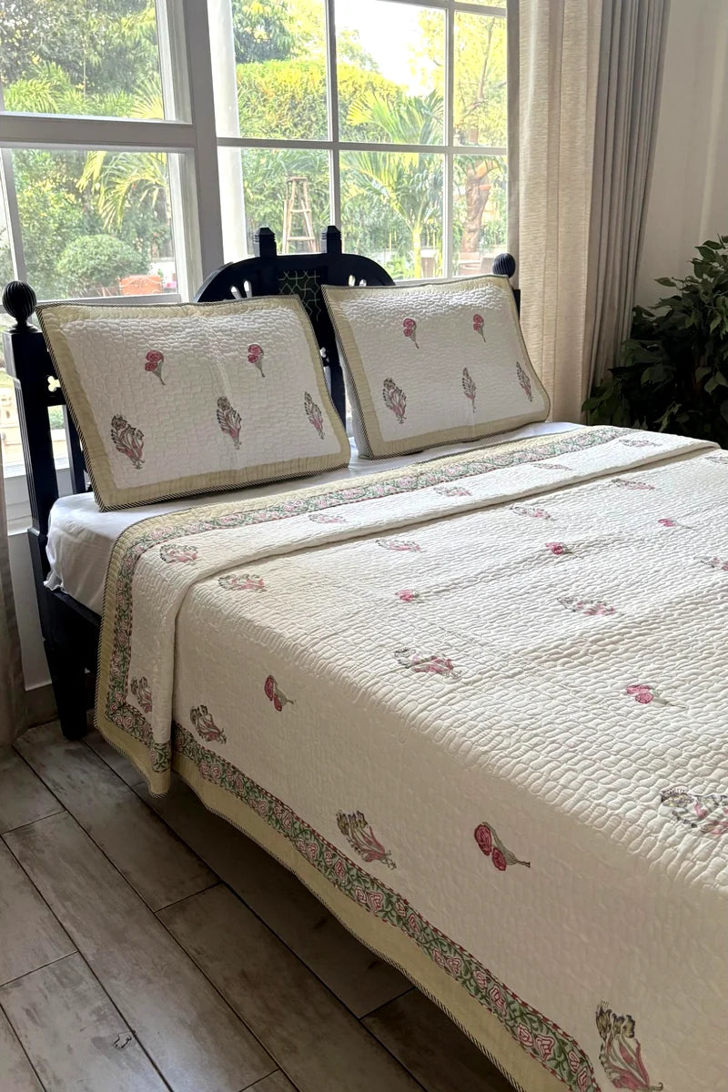 Jaipur Block Prints, Block print bedding, Quilted Bedcovers Jaipur, Quilts 