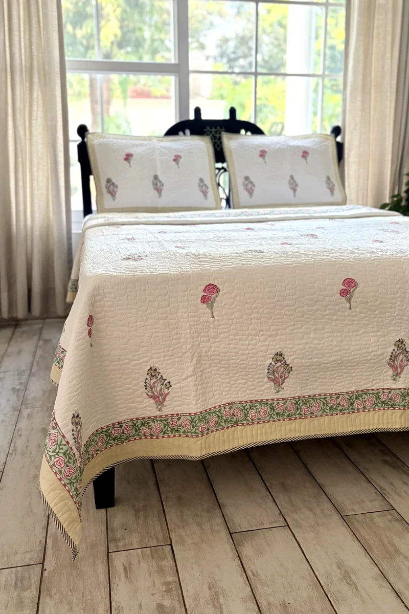 Jaipur Block Prints, Block print bedding, Quilted Bedcovers Jaipur, Quilts 