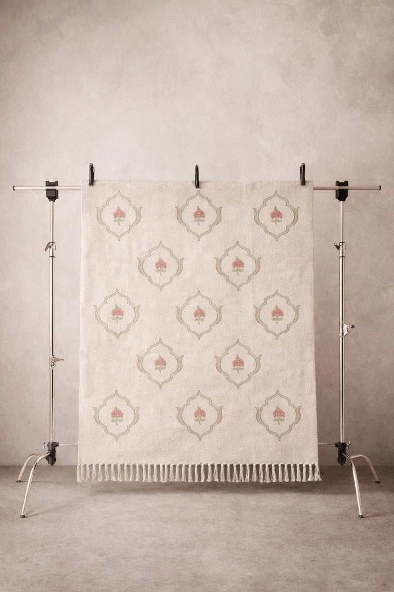 Medal Rose Block Print Rug