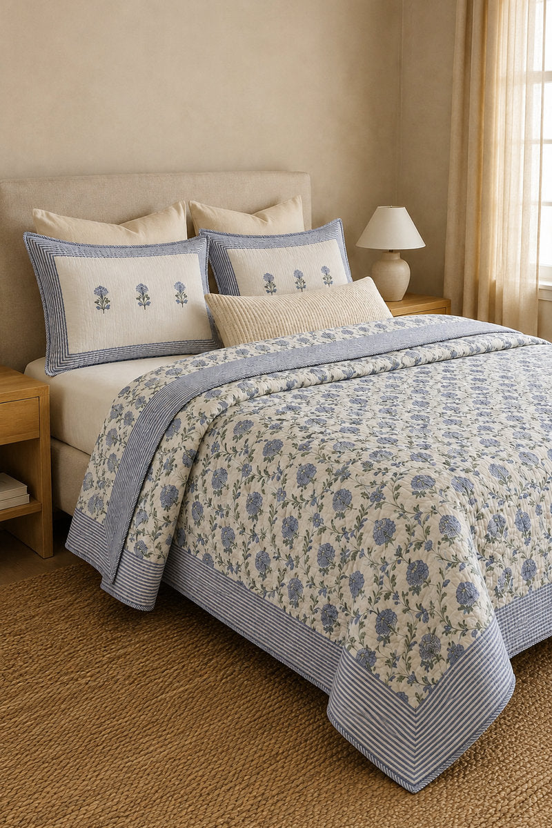 Meraya Bagh Quilted Bedcover Set