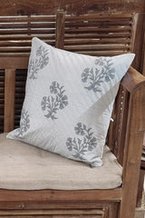 Motera Block Print Quilted Cushion Cover (Set of 2)