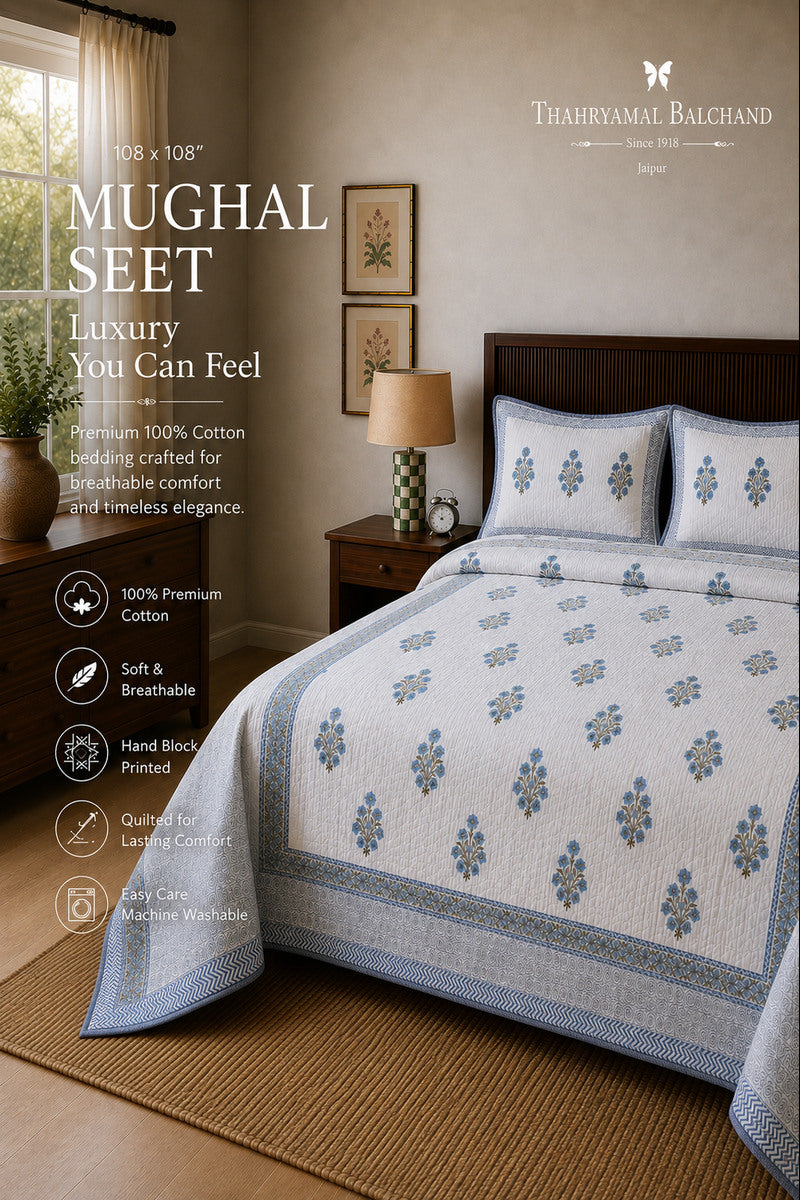 Quilted Bedcovers with pillows