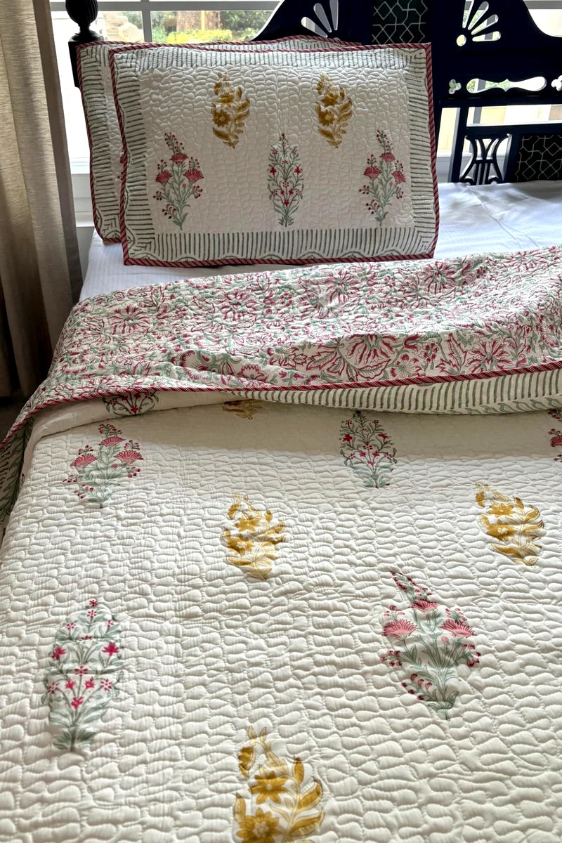Jaipur Block Prints, Block print bedding, Quilted Bedcovers Jaipur, Quilts 