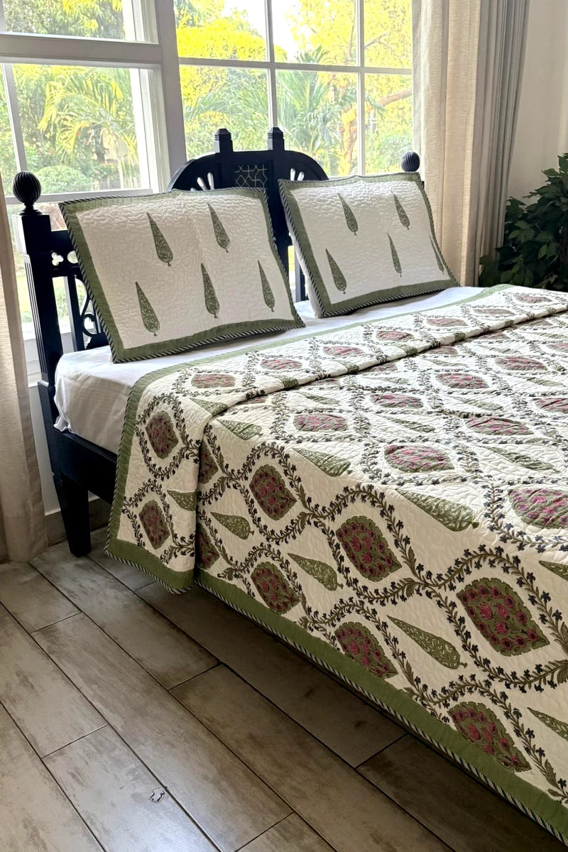 Jaipur Block Prints, Block print bedding, Quilted Bedcovers Jaipur, Quilts 