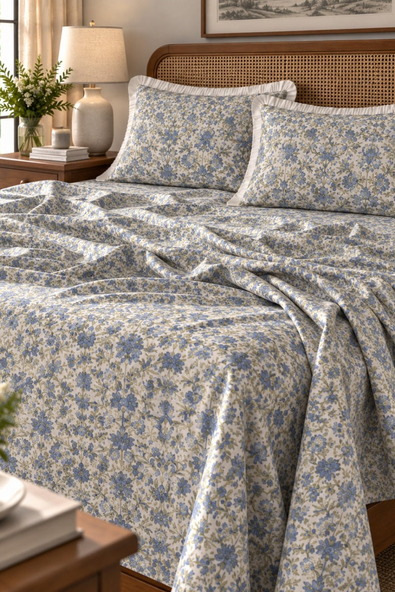 Nihal Flora Printed Bedsheet Set