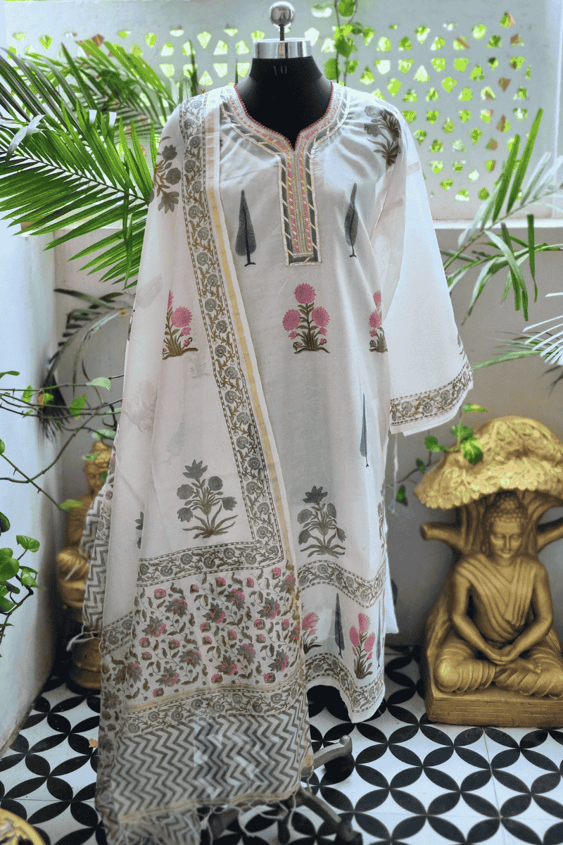 Nimar Chanderi Suit Set