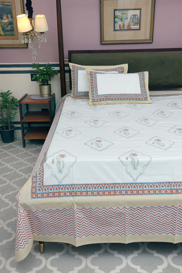 Paradise Mehrab Block Print Bedsheet Set