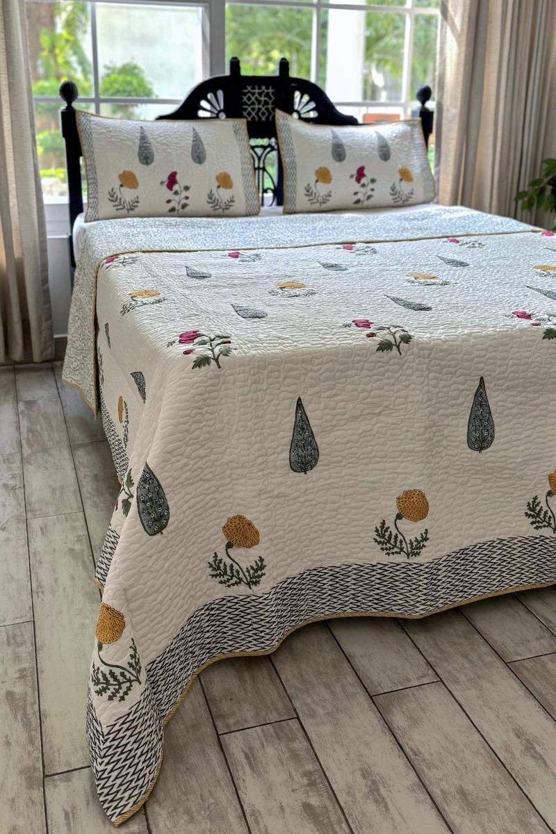 Jaipur Block Prints, Block print bedding, Quilted Bedcovers Jaipur, Quilts 