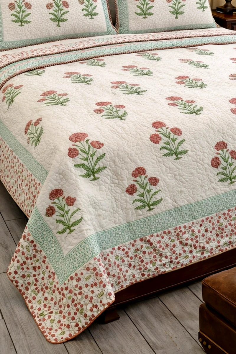 Jaipur Block Prints, Block print bedding, Quilted Bedcovers Jaipur, Quilts 