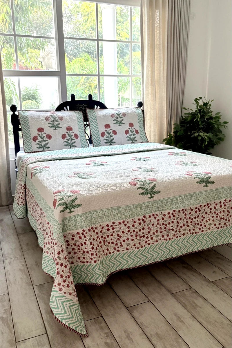 Roseate Quilted Bedcover Set