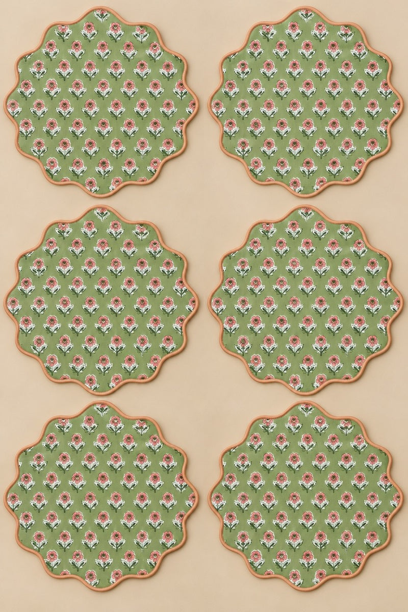 Rosepink Scallop Placemats (Set of 6)