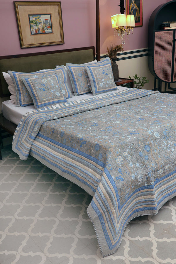 Shivan Fauna Printed Quilted Bedspread Set