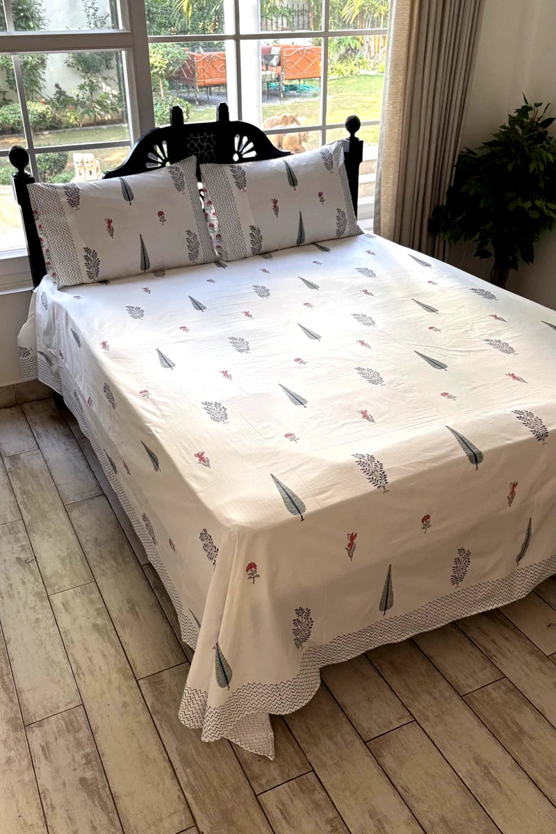 Pureleaf Block Print Bedsheet Set