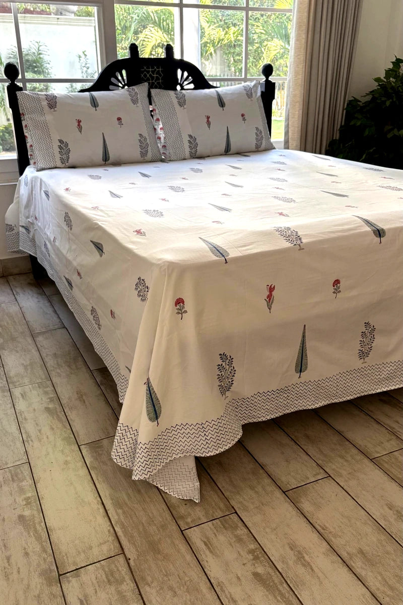 Pureleaf Block Print Bedsheet Set